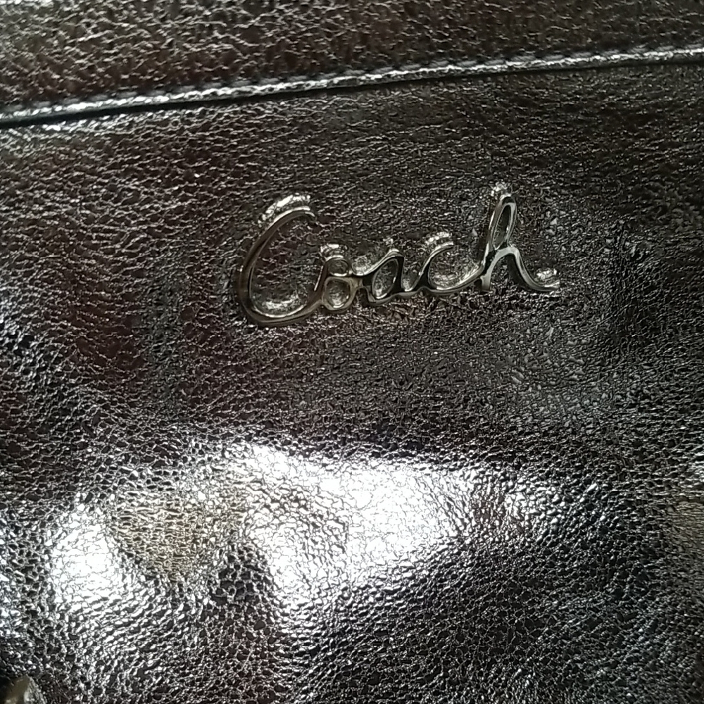 Coach Gunmetal Shimmering Metallic Tote! NWT ๐ 2011 - Picture 5 of 17